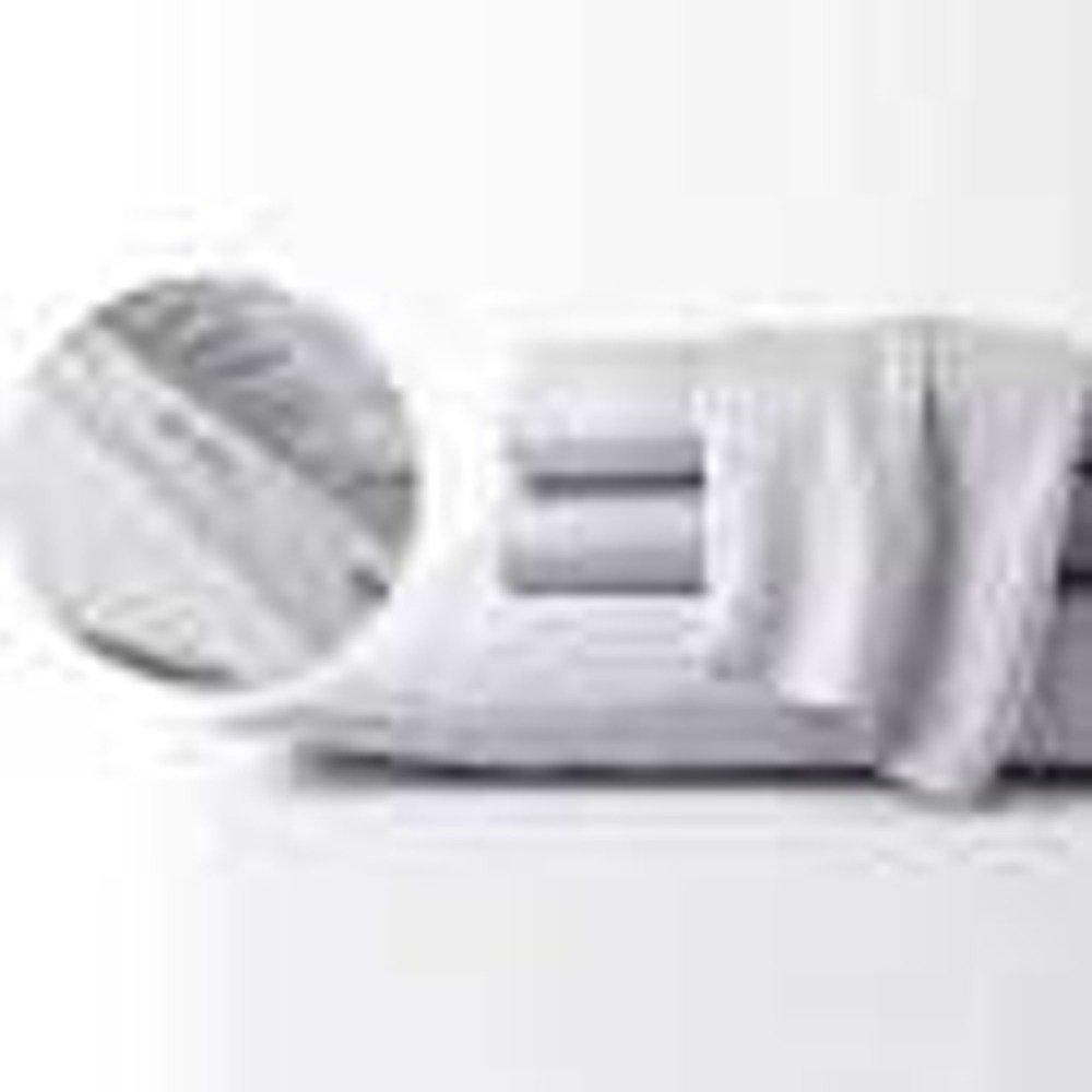 GhostBed Luxury Supima Cotton Tencel Sheets White King 2 Pcs Set Fitted & Flat